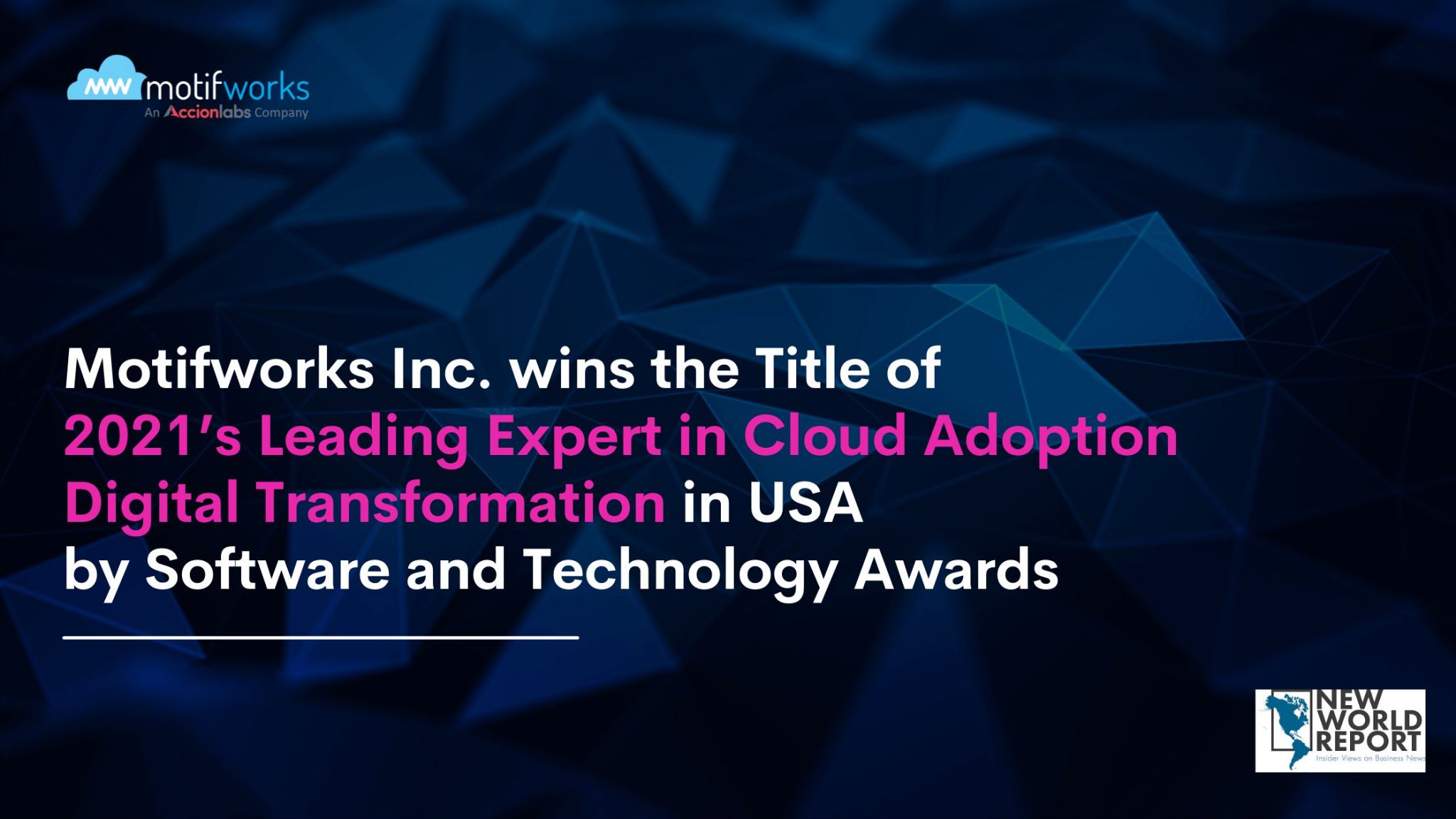 Motifworks is 2021’s Leading Experts in Cloud Adoption Digital Transformation in USA Banner