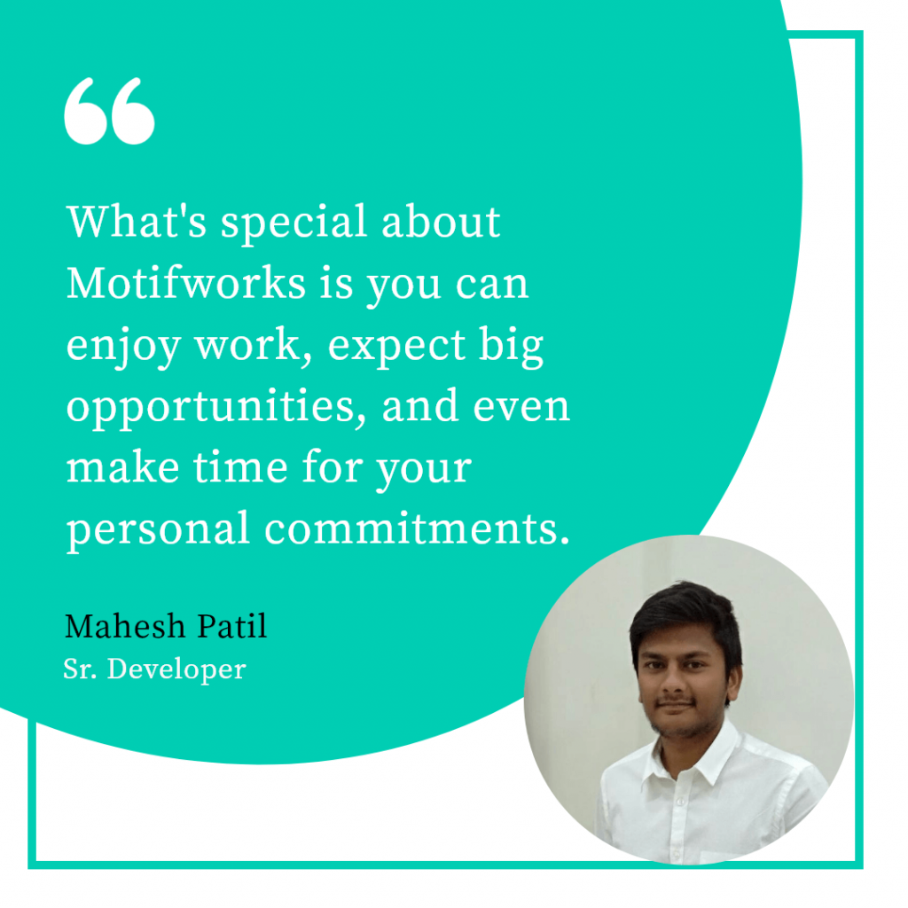 Motifworks Employee Review by Mahesh Patil