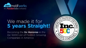 Motifworks becomes 5th time Honoree in the Inc.5000 list